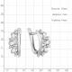 Серебряные серьги AQUAMARINE А49136А с фианитом
