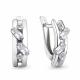 Серебряные серьги AQUAMARINE А49137А с фианитом