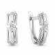Серебряные серьги AQUAMARINE А49138 с фианитом