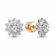 Серьги из золочёного серебра AQUAMARINE А49195А-п с фианитом