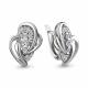Серебряные серьги AQUAMARINE А49257А с фианитом