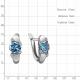Серебряные серьги AQUAMARINE А4926505А с топазом и фианитом