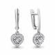 Серебряные серьги AQUAMARINE А49340А с фианитом
