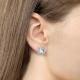 Серьги из золочёного серебра AQUAMARINE А49367А-п с фианитом