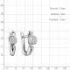 Серебряные серьги AQUAMARINE А49512 с ювелирным кристаллом