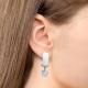Серебряные серьги AQUAMARINE А49531 с ювелирным кристаллом