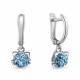 Серебряные серьги AQUAMARINE А49559Н с ювелирным кристаллом