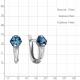 Серебряные серьги AQUAMARINE А4963893 с фианитом и Лондон топазом