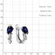 Серебряные серьги AQUAMARINE А49805АБ с фианитом и гидротермальным сапфиром