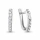 Серебряные серьги AQUAMARINE А49811А с фианитом
