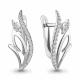 Серебряные серьги AQUAMARINE А49847А с фианитом