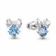 Серебряные серьги AQUAMARINE А49914Н с топазом