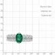 Серебряное кольцо AQUAMARINE А600067АГ с фианитом и гидротермальным изумрудом