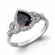 Серебряное кольцо AQUAMARINE А600260701 с фианитом и кварцем