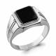 Серебряное кольцо AQUAMARINE А600335Ч с фианитом