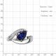 Серебряное кольцо AQUAMARINE А600569АБ с фианитом и гидротермальным сапфиром