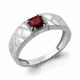 Серебряное кольцо AQUAMARINE А60067103 с гранатом