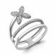 Серебряное кольцо AQUAMARINE А600947А с фианитом