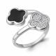 Серебряное кольцо AQUAMARINE А600978АЧ с фианитом