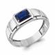 Серебряное кольцо AQUAMARINE А600988Н с гидротермальным сапфиром