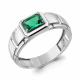 Серебряное кольцо AQUAMARINE А600988П с гидротермальным изумрудом