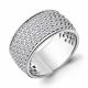 Серебряное кольцо AQUAMARINE А61290А с фианитом