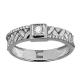 Серебряное кольцо AQUAMARINE А62156А с фианитом