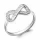 Серебряное кольцо AQUAMARINE А63694А с фианитом