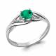 Серебряное кольцо AQUAMARINE А63893П с гидротермальным изумрудом