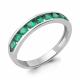 Серебряное кольцо AQUAMARINE А63897П с гидротермальным изумрудом