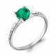 Серебряное кольцо AQUAMARINE А64000П с гидротермальным изумрудом