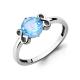 Серебряное кольцо AQUAMARINE А64948101Н с ювелирным кристаллом