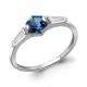 Серебряное кольцо AQUAMARINE А65000793 с фианитом и Лондон топазом