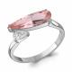 Серебряное кольцо AQUAMARINE А65008290 с фианитом и морганитом