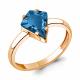 Кольцо из золочёного серебра AQUAMARINE А65011693-п с Лондон топазом