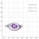 Серебряное кольцо AQUAMARINE А65015004А с фианитом и аметистом