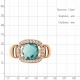 Кольцо из золочёного серебра AQUAMARINE А65015888А-п с фианитом и турмалином