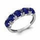 Серебряное кольцо AQUAMARINE А650173Н с гидротермальным сапфиром