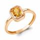 Кольцо из золочёного серебра AQUAMARINE А65018106-п с цитрином