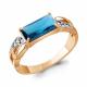 Кольцо из золочёного серебра AQUAMARINE А65018593А-п с фианитом и Лондон топазом