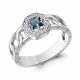 Серебряное кольцо AQUAMARINE А65018608А с фианитом и Лондон топазом