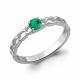 Серебряное кольцо AQUAMARINE А650187П с гидротермальным изумрудом