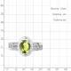 Серебряное кольцо AQUAMARINE А65018807А с фианитом и хризолитом