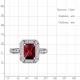 Серебряное кольцо AQUAMARINE А65020785А с фианитом и гранатом