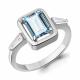 Серебряное кольцо AQUAMARINE А65020988 с фианитом и турмалином