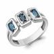 Серебряное кольцо AQUAMARINE А65021308 с Лондон топазом