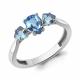 Серебряное кольцо AQUAMARINE А65022205 с топазом