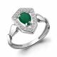 Серебряное кольцо AQUAMARINE А65022409А с фианитом и агатом
