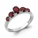 Серебряное кольцо AQUAMARINE А65023803А с фианитом и гранатом