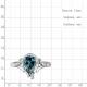 Серебряное кольцо AQUAMARINE А65025408А с фианитом и Лондон топазом